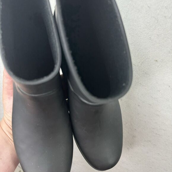 Lucky Brand‎ Rounded Toe Pull On Rubber Black Ankle Boots Casual Booties Size 9 - Picture 4 of 13